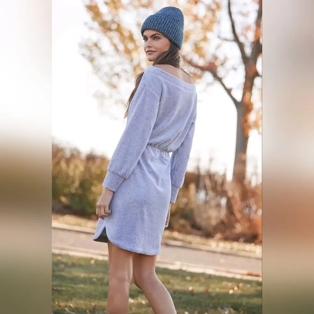 Daily‎ Practice Anthropologie Off The Shoulder Velvet Minidress Size XS
